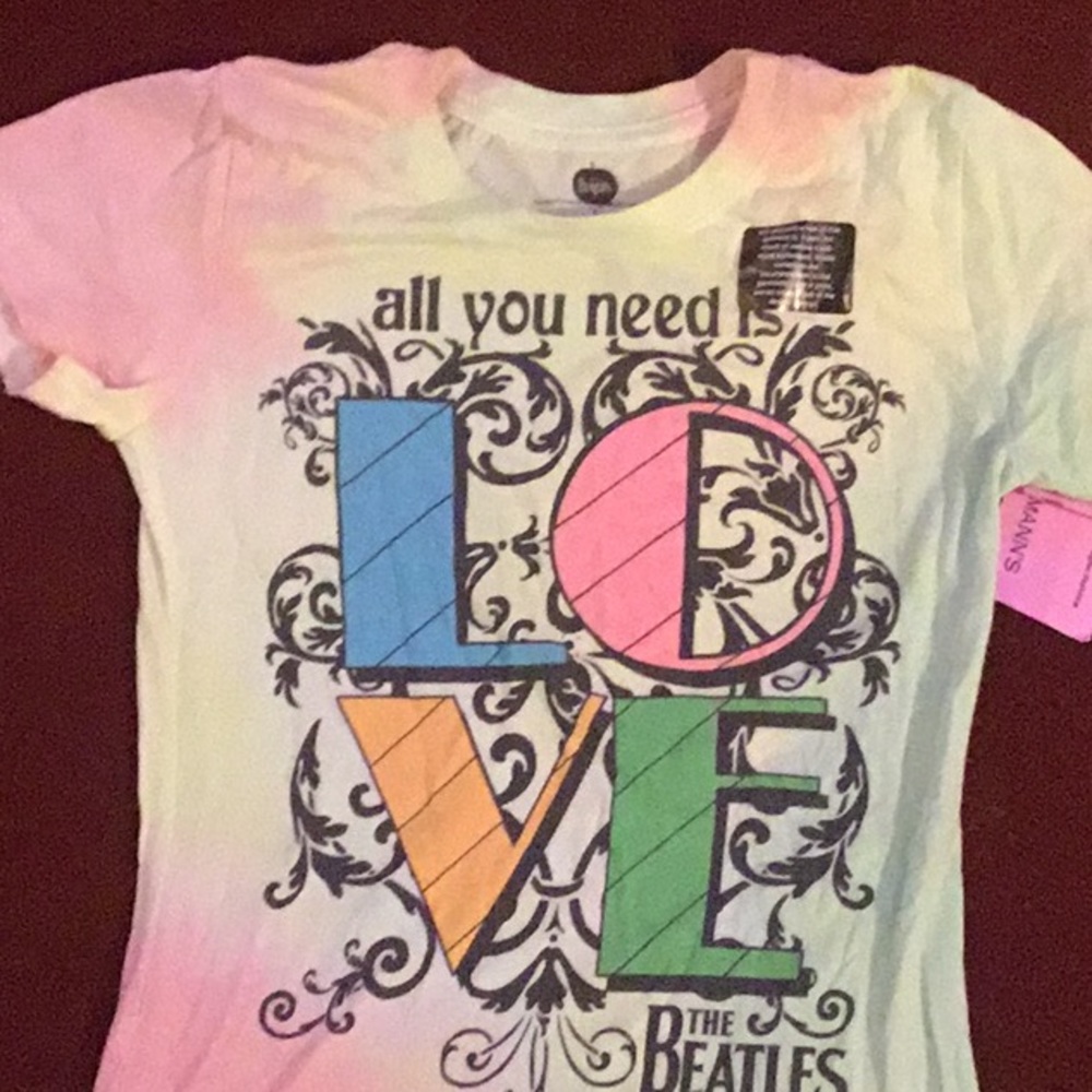 Beatles stretch has tie dye  jr large